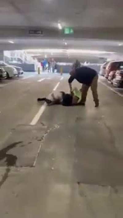 Young Ladies fighting in a car park