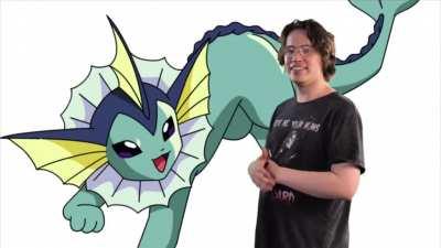 Hey guys, did you know that in terms of male human and female Pokémon breeding, Vaporeon is the most compatible Pokémon (sorry for bad editing I have aid)