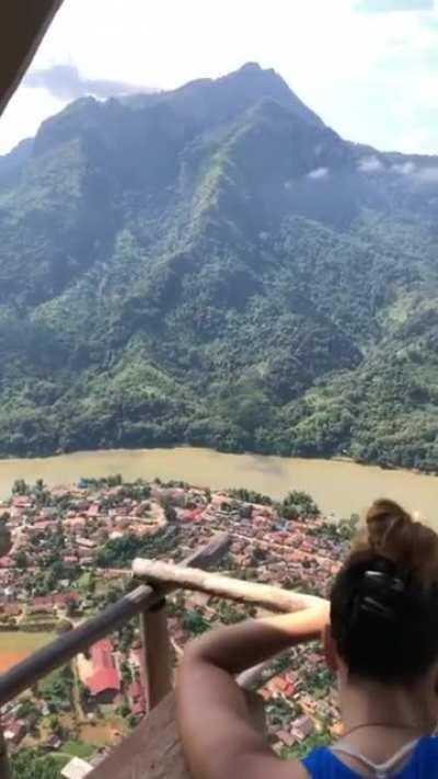 One of the best views of Nong Khiaw, Laos. Fell in love with this place and the people, ended up staying 2 months.
