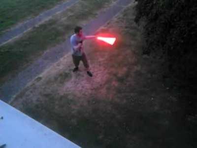 The way he moves his lightsaber