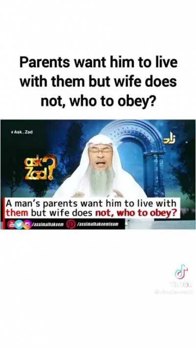 If you’re wife doesn’t want to live with your parents