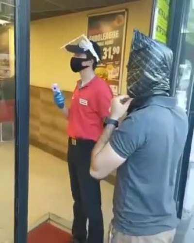 To get into the store without a mask