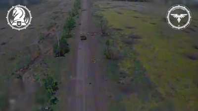 Ukraine's 47th Mechanized Brigade &quot;Strike Drones Company&quot; targeted dozens of Russian infantrymen in the Pokrovsk direction using FPV strike drones, in a display of skilled and effective drone work. Multiple buggies packed with hostile infantry are struck.