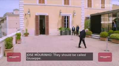 José Mourinho ending the press conference as any wise Portuguese would, with a good &quot;caralhada&quot;