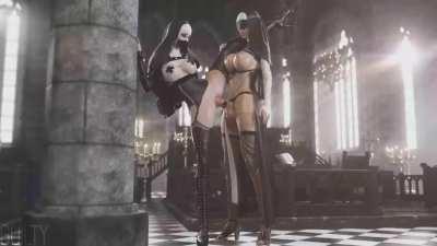 Futa Nuns Fuck In The Church