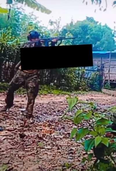 Pro-Myanmar Junta Ethnic Lisu Militia Fighting Kachin Independence Army on the outskirts of Waingmaw (unknown date)