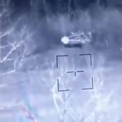 Ukrainian ATGM in action against target