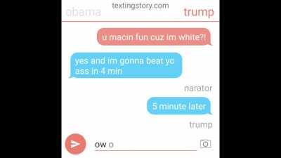 trump obama group chat sad