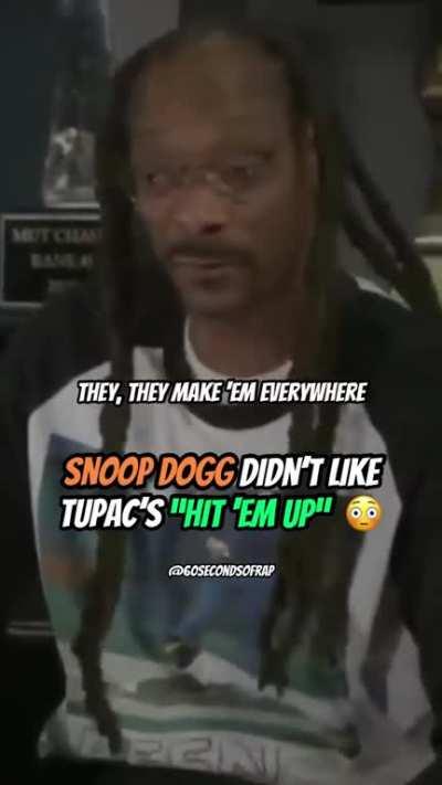 Old Snoop speaking about what he thinks Tupac got wrong. Damn. I disagree with him though.