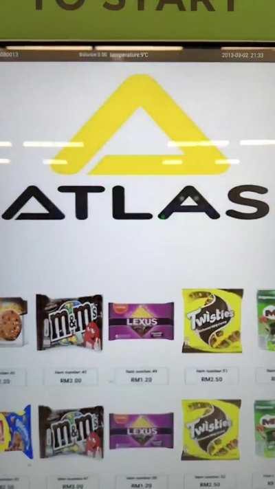 Vending machine in mrt is Atlas coperation 