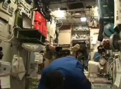 Muslim astronaut praying in space