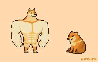 [OC] Swole Doge VS. Cheems Animated