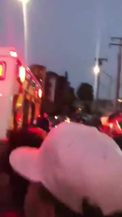 Twerking against an ambulance..