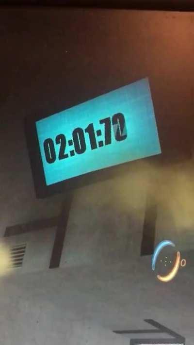 The way the clock counts down in portal