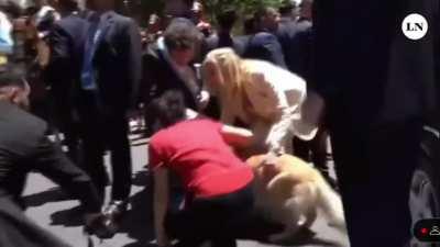 Milei a su seguridad: bancame que me quiero bajar del auto para saludar a ese perrito. - Sí señor presidente.