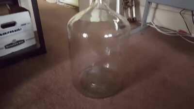 Alcohol vapor in a bottle