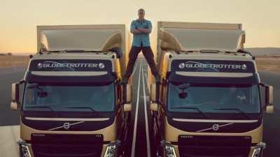 Ads back then. &quot;Volvo Trucks - Epic Split 2013&quot; Feat. John Claude Van Damme