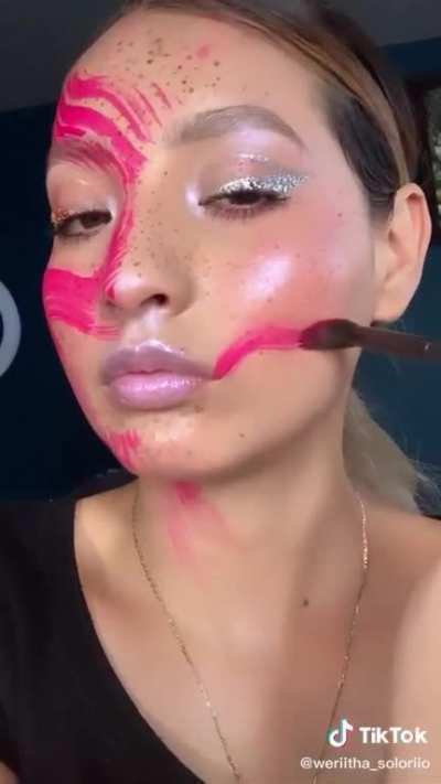 Makeup pink art