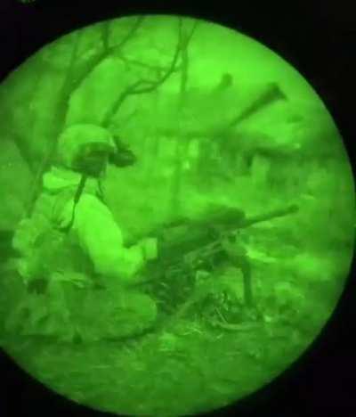 Ukraine sof operating AGS-30 automatic grenade launcher at night (location and date unknown)