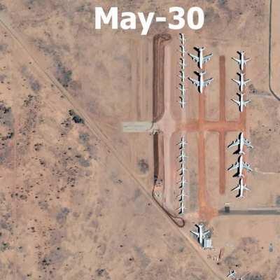 This expansion of the aircraft storage facility in Alice Springs, Australia during the Covid-19 plane groundings