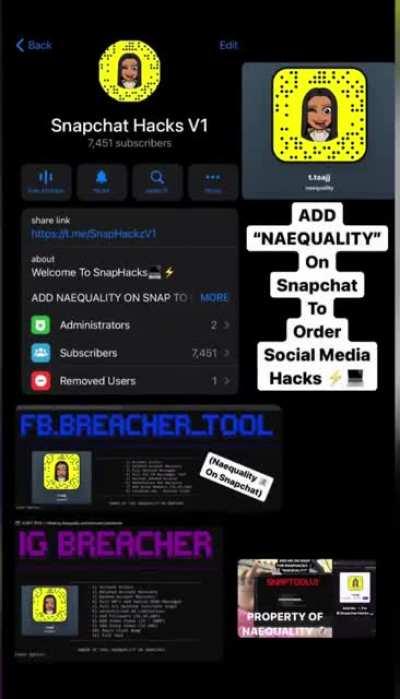 Fuckkk this bih is bad, anyone need Snapchat hacks? Add &quot;naequality&quot; on snap to order. 12k Tele group + Proof in comments 👇