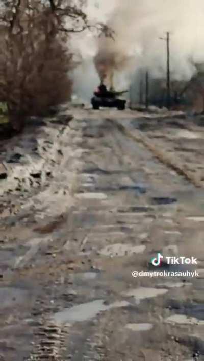 Russian Tank is blown up, February 2024