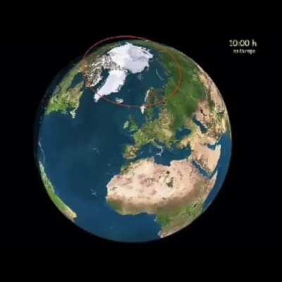 North pole 24h hours timelapse during summer.