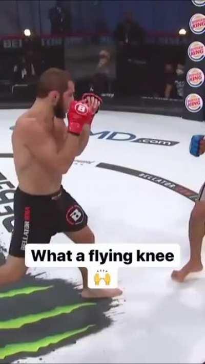 Wow what a flying knee