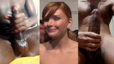 Bryce Dallas Howard stuck between two huge BBCs