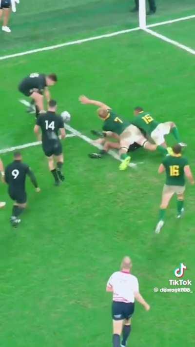 All Blacks try from Spidercam