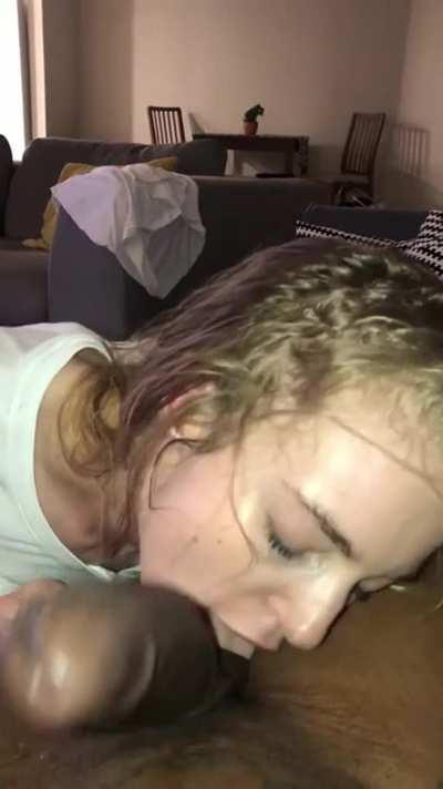 Blonde teen and AMAZING BLOWJOB