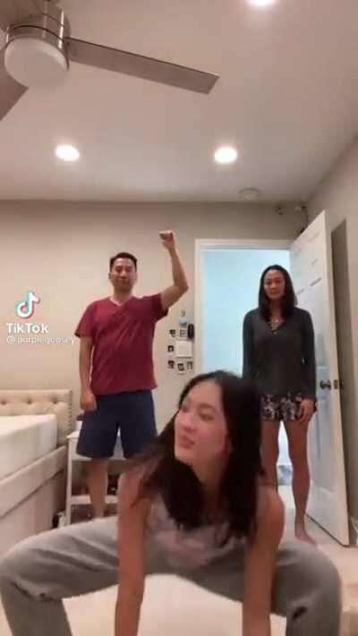 Getting your parents involved in a TikTok trend