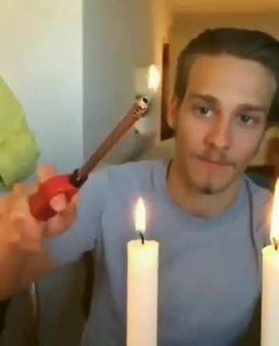 Re-lighting a candle