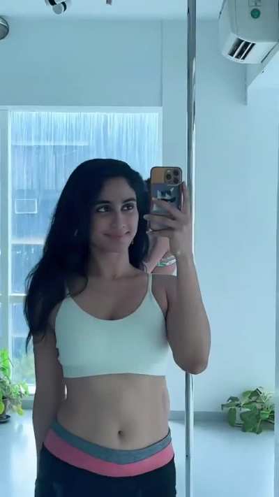 Deepti Sati in sports bra and shorts 