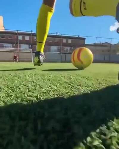 Creative way to make a video look cool of someone doing a penalty