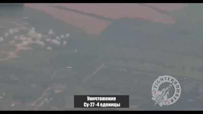 Russian strike on several Ukrainian SU-27 at Myrhorod Air Base in Poltava Oblast this afternoon