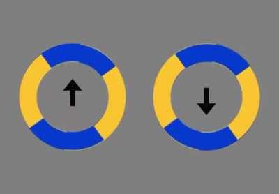 A powerful optical illusion. The circles are stationary.