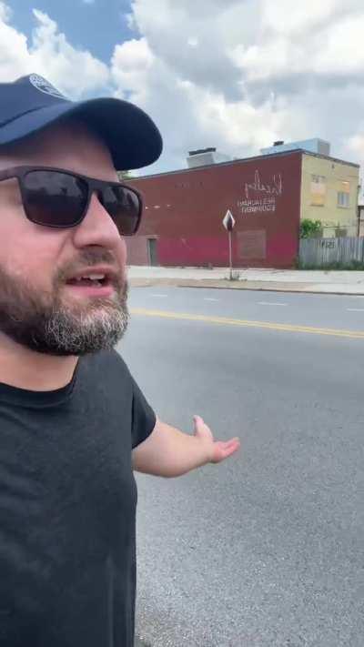 Despite living a walkable distance to a public pool, American man shows how street and urban design makes it dangerous and almost un-walkable