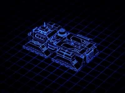 A vehicle that transforms into a base for a Tron flavored RTS
