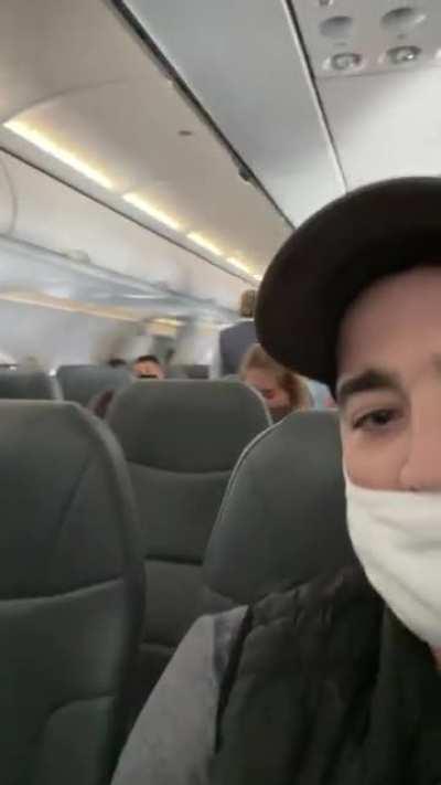 Follow up video to Frontier mid flight freak out over mask