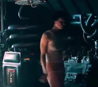 Sigourney Weaver, Alien. To think that she wanted to be naked in this scene. 