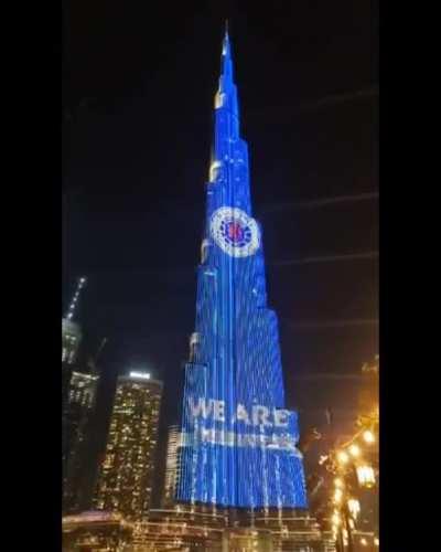 Class! Rangers light up Burj Khalifa