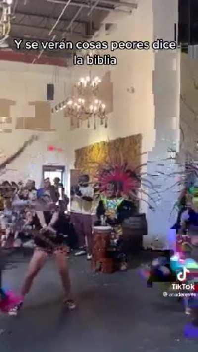 Twerking during a ceremonial Aztec dance…