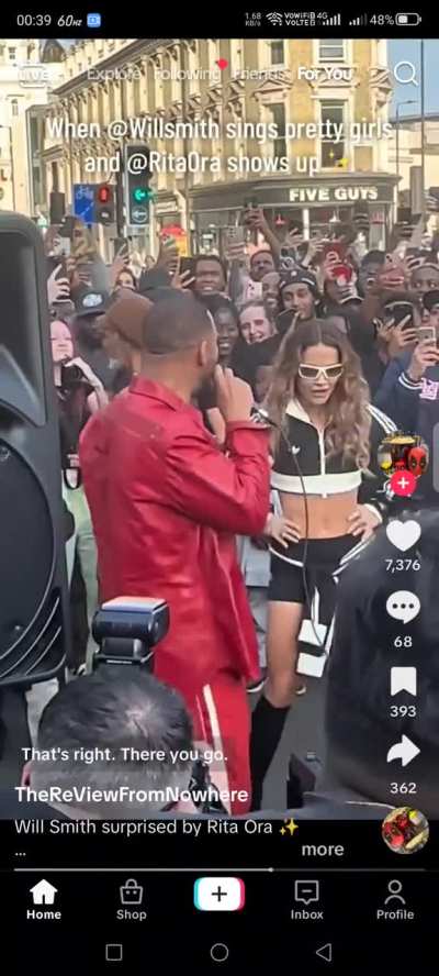 Will Smith and Rita Ora showed up in Central London and attracted a crowd.