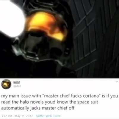 no master chief dont use twitter