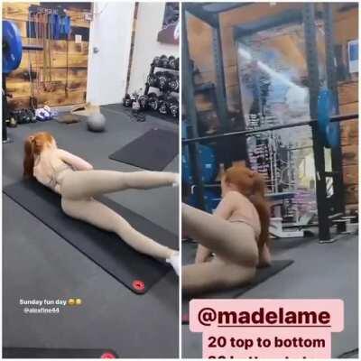 Madelaine Petsch working out