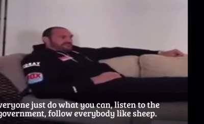 Two time heavyweight champion of the world, Tyson Fury has a message for r/schizoposters 