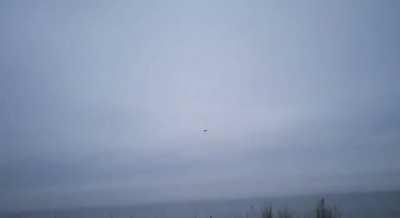 Russian missile flying over Herson oblast today