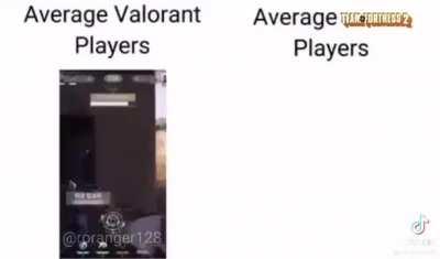 Average Valorant Players 🤢🤮 vs Average TF2 Players 😍🥰😘