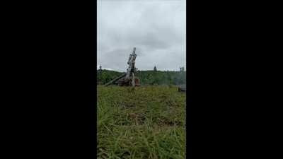 Anti-Junta forces firing a handmade cannon near Pekon, Southern Shan State, Myanmar.